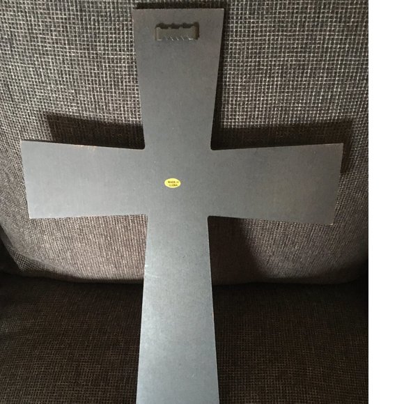 Wood and Metal Wall Cross - Picture 3 of 3